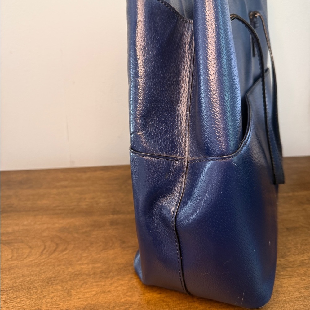 Kate Spade Navy Blue Leather Tote Bag – Grand Street Gabriel - Picture 12 of 12